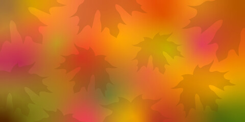 Naklejka na ściany i meble Gradient Background Autumn Leaves. Vector Illustration.