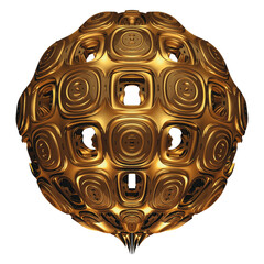 3d abstract golden bell
