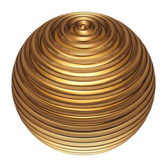 3d golden christmas ball  