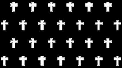 Happy Halloween cross on black background, perfect for wallpaper, backdrop, postcard, background for your design