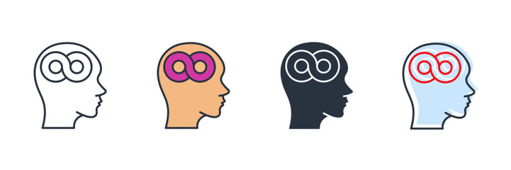 philosophy icon logo vector illustration. Metaphysics symbol template for graphic and web design collection