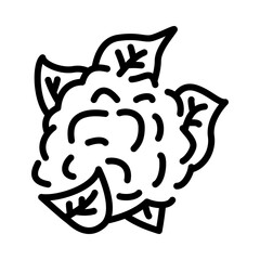 Vegetable flat line icon. Salad ingredient, organic nutrition. Outline sign for mobile concept and web design, store