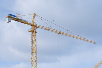 construction site with crane
