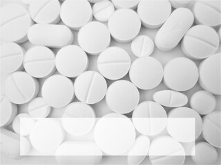 white pills background