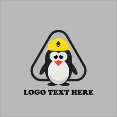 penguin with hard hat 