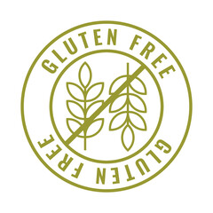 Gluten free icon sign vector design. Sign with grain or wheat.