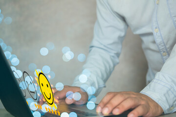 Customers show satisfaction through the application on computer. Customer evaluate quality of service leading to reputation ranking of business.