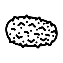 kiwano orugets line icon vector. kiwano orugets sign. isolated contour symbol black illustration