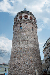Obraz premium Istanbul Galata Tower Looking Up