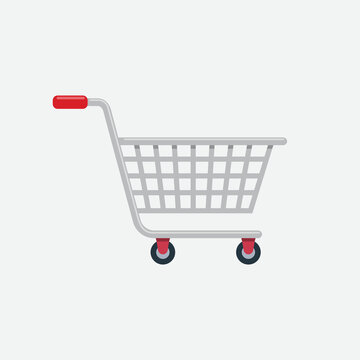 Shopping cart icon or symbol for your design.