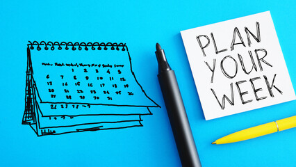 Plan your week is shown using the text