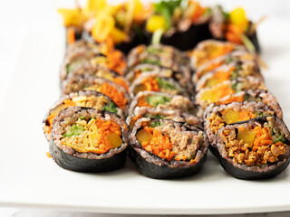 Gimbap, Korean rice roll dish