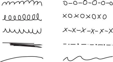 Líneas divisorias hechas a mano. Iconos de vector © Mercedes Fittipaldi