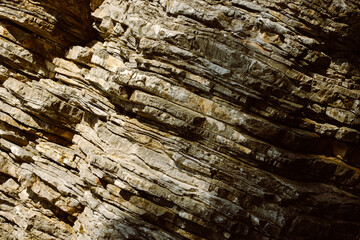 Rocks on the coast of the Adriatic Sea, Montenegro. Stone background.