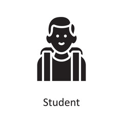Student vector solid Icon Design illustration. Miscellaneous Symbol on White background EPS 10 File