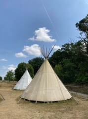 Tipi tents in the park