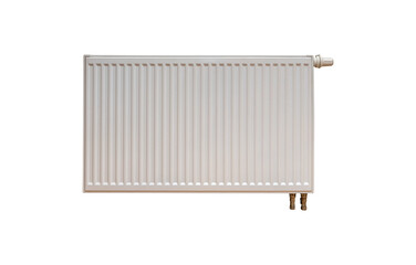 white radiator on isolated white background