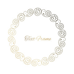 beautiful wedding invitation frame on white background