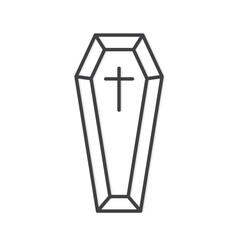 coffin outline icon- vector illustration