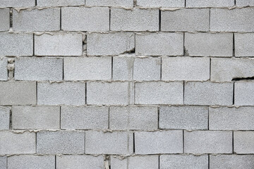 Grey brick wall, grey wall texture.