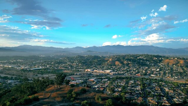 Aerial view of Los Angeles suburbs