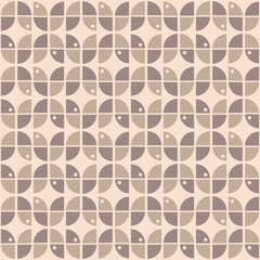 Seamless retro pattern, 1960s and 1970s style, mid-century modern - 521042136