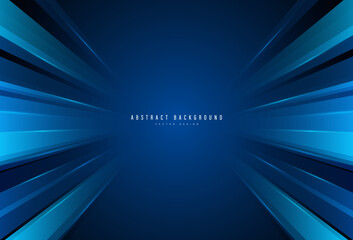 Abstract dark blue background with geometric squares shape motion. Futuristic technology perspective. Modern halftone square shape. Space for your text. Suit for website, brochure, banner, poster