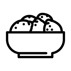 cup of lemons line icon vector. cup of lemons sign. isolated contour symbol black illustration