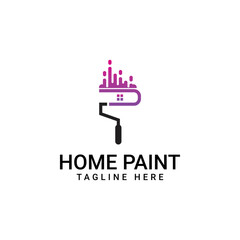 Naklejka premium Home Painting Vector Logo Design. Vector illustration
