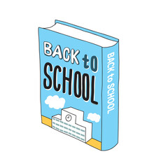 新学期 BACK TO SCHOOL ブックカバーイラスト