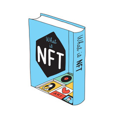 NFTについて説明されたブックカバーのイラスト
