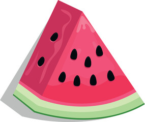 Delicious juicy watermelon on white background