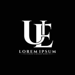Letter UE luxury logo design vector