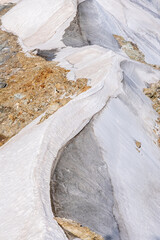 Kunstvolle Gletscherstrukturen am Aletschgletscher