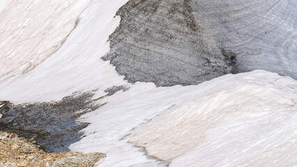 Kunstvolle Gletscherstrukturen am Aletschgletscher
