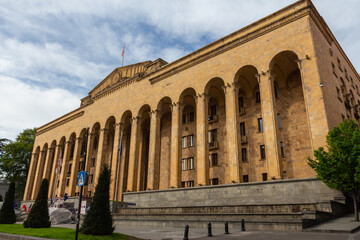 The Georgian government building on Shota Rustaveli avenue in Tbilisi