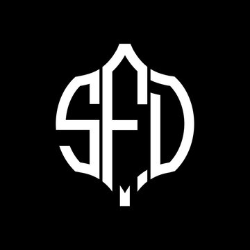 SFD letter logo. SFD best black background vector image. SFD Monogram logo design for entrepreneur and business.