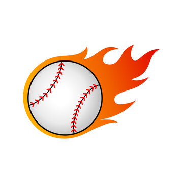 baseball fire vector
