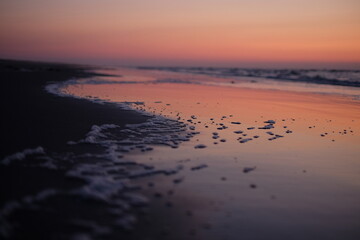 Fototapeta premium Abendstimmung am Meer - Juist am Strand