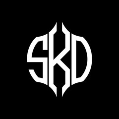 SKO letter logo. SKO best black background vector image. SKO Monogram logo design for entrepreneur and business. - obrazy, fototapety, plakaty