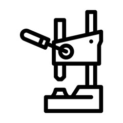 button press sewing line icon vector. button press sewing sign. isolated contour symbol black illustration