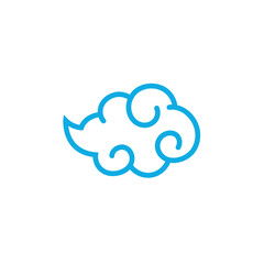 Cloud logo icon design illustration template