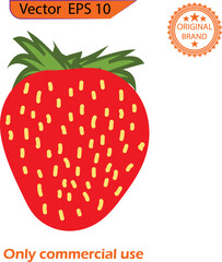 Strawberry on transparent background