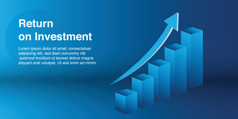 business growth chart with arrow return on investment free illustration