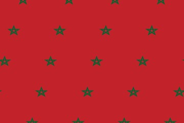 Geometric pattern in the colors of the national flag of Morocco. The colors of Morocco.