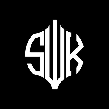 SWK letter logo. SWK best black background vector image. SWK Monogram logo design for entrepreneur and business.