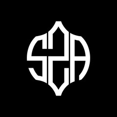 SZA letter logo. SZA best black background vector image. SZA Monogram logo design for entrepreneur and business. - obrazy, fototapety, plakaty
