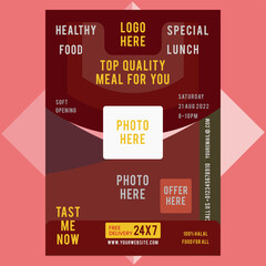 Food Flyer or Menu or Social Media Banner post Design