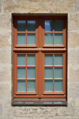 single window of a house in the city center of Magdeburg in Germany