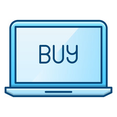 Online payment gradient icon